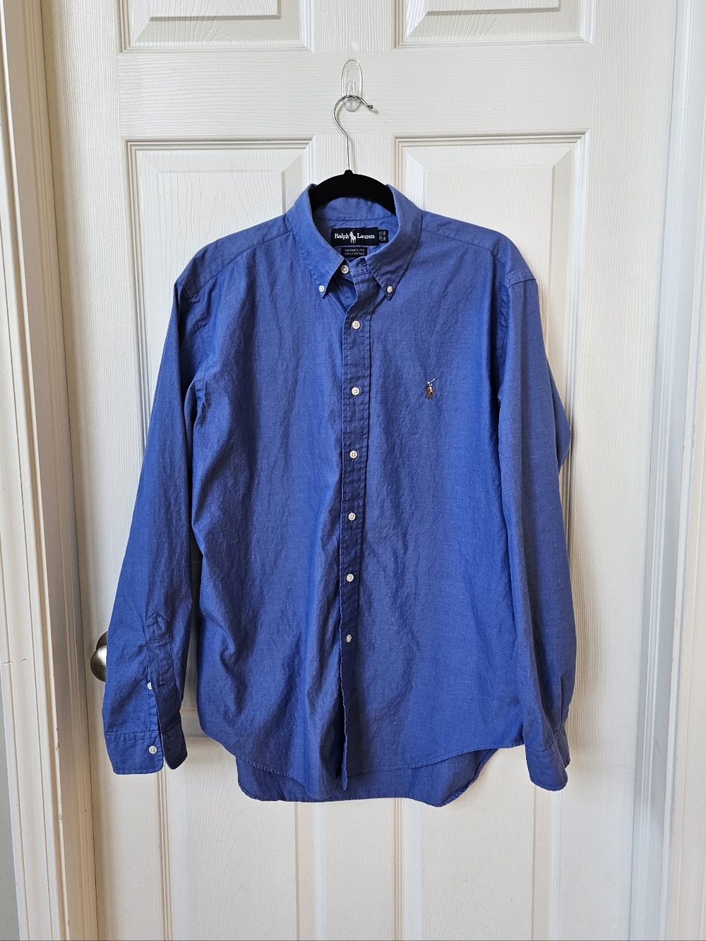 Polo Ralph Lauren Yarmouth Shirt Mens 16-36 Blue Oxford Button Down Classic Fit